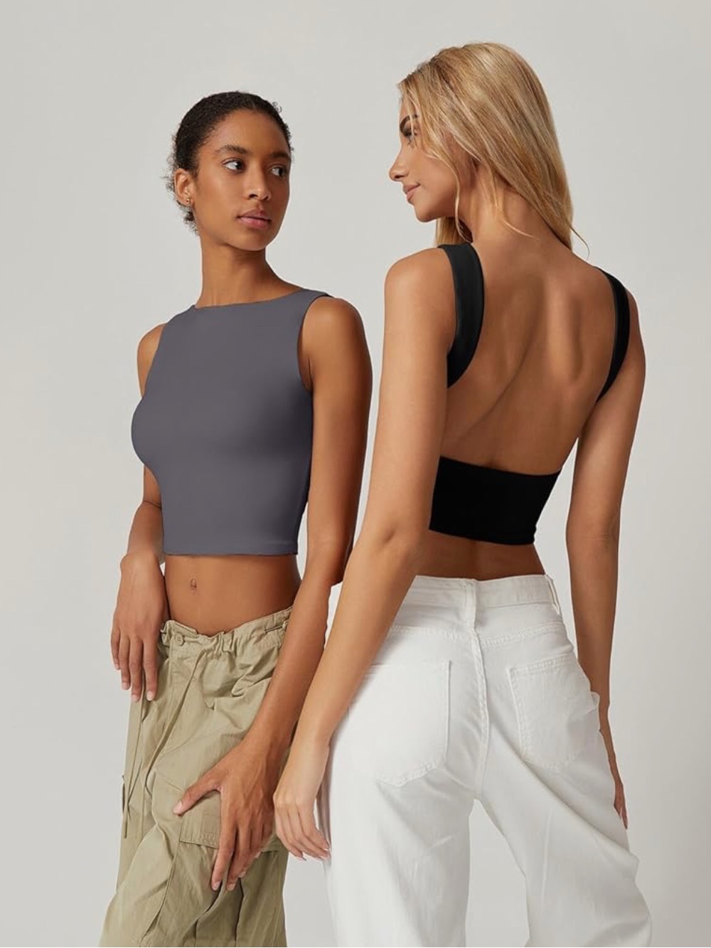QUINSEN comfy open back crop top